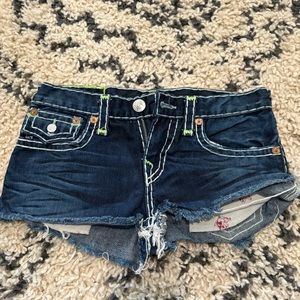 True religion girls shorts